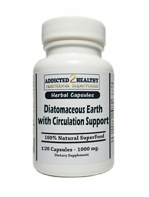 120 Diatomaceous Earth with Circulation Support - 5 Top SuperFoods, Unique, New