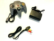 N64 Nintendo 64 Hookup Connections AC Adapter Power Cord RCA AV Cable Controller
