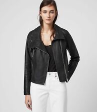ALL SAINTS PUTTY PINK "DALBY" SUEDE LEATHER BIKER JACKET COAT UK 8 10 12 14