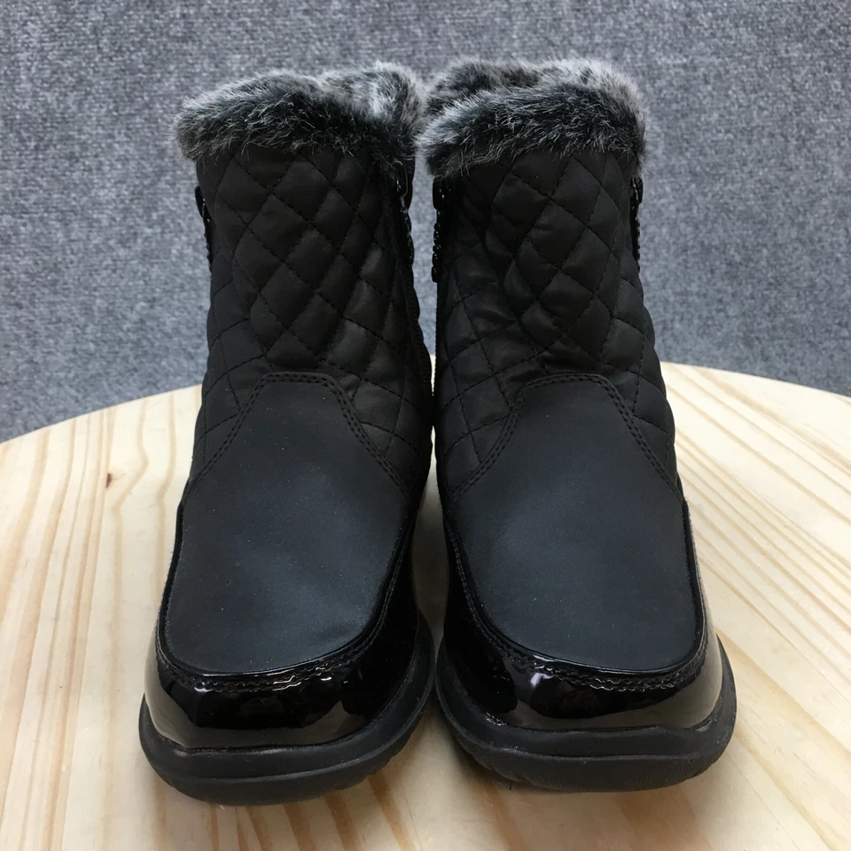 Сумки зимние ботинки женщин 6 М черный Bella водонепроницаемый выстеганный искусственного меха с подкладкой - Изображение 4 из 4