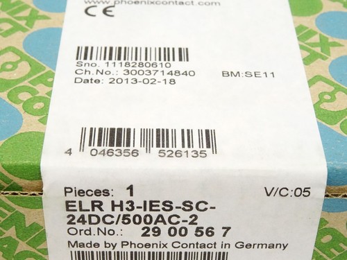 Phoenix Contact ELRH3-IES-SC-24DC/500AC-2 / 2900567 / Neu OVP versiegelt - Picture 2 of 2