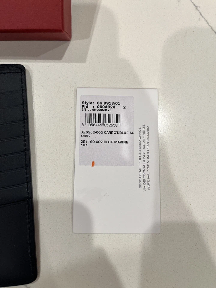 New Auth Salvatore Ferragamo Men Passport Holder Gancini All Over Leather $450 - Image 3 of 3