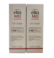 2X Elta MD Clear Face Sunscreen SPF 46 - 48g | Skincare & UV Protection EXP 6/27