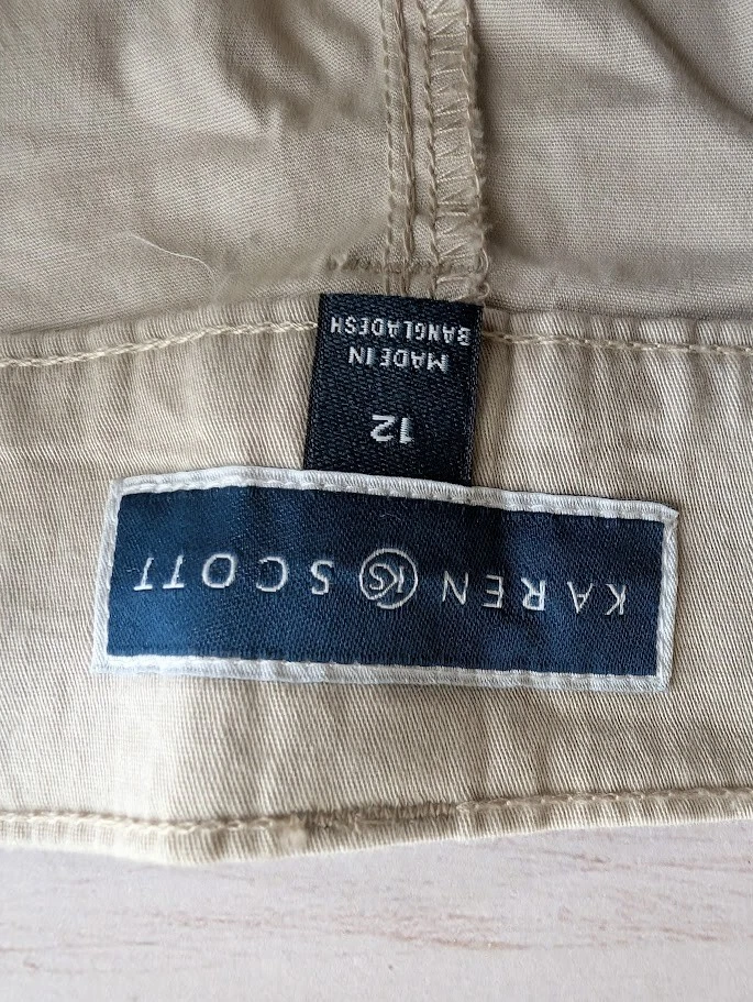 Bermudas Karen Scott Talla 12 Beige Todos los Días Informales Aire Libre Verano Pantalones Cortos Foto 2 de 4