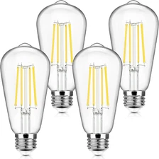 4-Pack Vintage E26 LED Edison Bulbs 100W Equivalent 1400LM High Brightness 8W ST