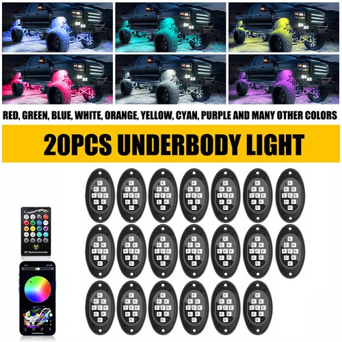 20x Pod Rgb Led Rock Lights Kit Truck Offroad Underbody Ggg | Cuotas Sin Interés - Foto 3