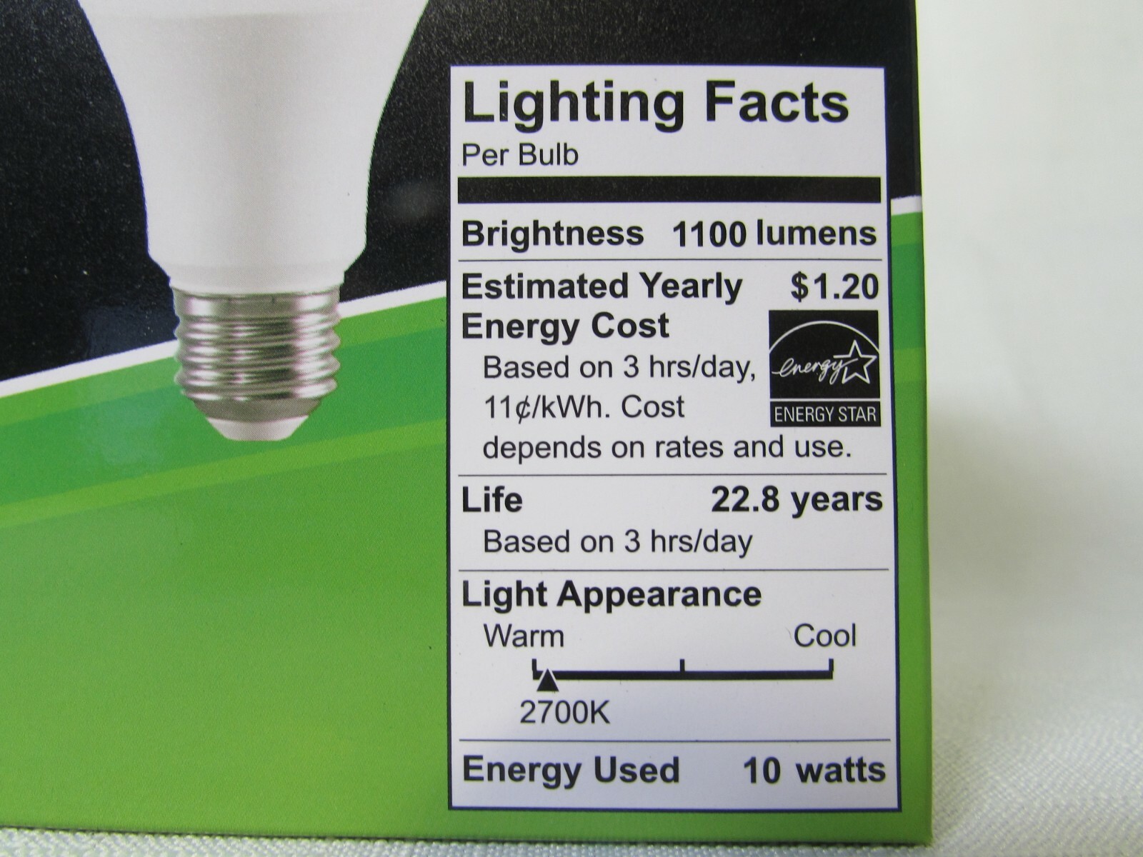 4 pack New 75 Watt Equivalent A19 LED Light Bulbs Dimmable SOFT WHITE 2700K 