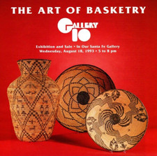 1993 AMERICAN INDIAN BASKET EXHIBIT PRINT AD, GALLERY 10, SHOWING PRINT AD