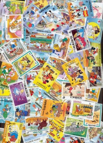 50 verschiedene Briefmarken Stamps Walt Disney Micky Mouse Donald Goofy - Bild 1 von 1