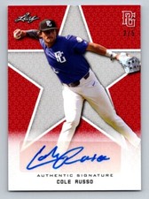 COLE RUSSO 2020 Leaf PG Red Autograph Rookie Card AUTO SER # /5