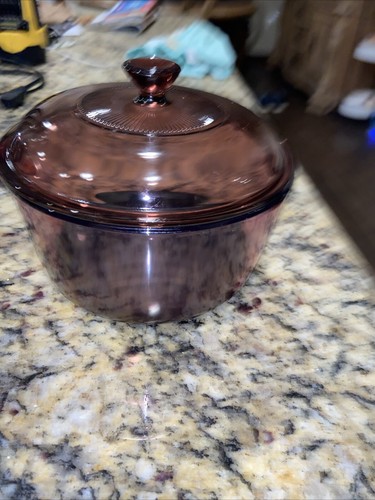 Pyrex Visions Cranberry 1.5L Glass Pot w/Lid-Made in the USA - Picture 13 of 13