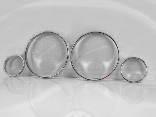 For Bmw E30 M3 1982-1994 Polished Aluminum Trim Rings for Instrument Cluster x4 - Picture 2 of 13