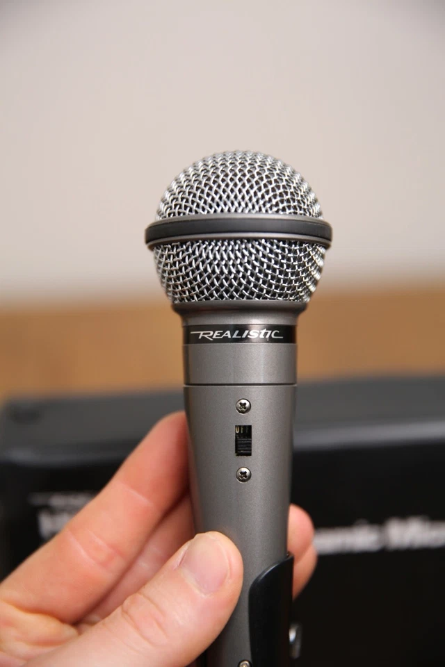 Vintage Realistic Highball Dynamic Microphone Recording Mic w/ Box Case WORKS - Image 4 of 4