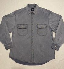 Vintage 90s Gap brand Men's Denim Shirt Jacket, Size Large