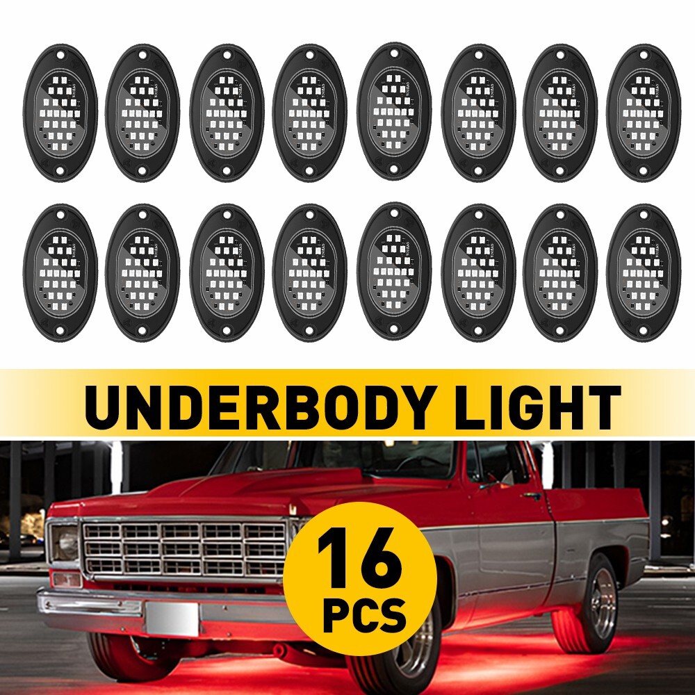16x LED Car Underbody Red Light Chassis Atmosphere Lamp Light Interior Exterior