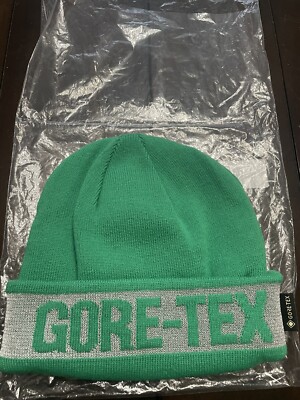 Palace Skateboards Goretex Beanie Hat Cap Green Reflective Jaquard