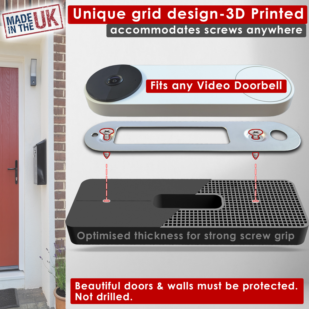 Nest Doorbell Mounting Plate Nest Hello Doorbell Wall Plate