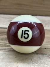 single replacement pool ball 2 1/4 number  15 Burgundy White Fifteen