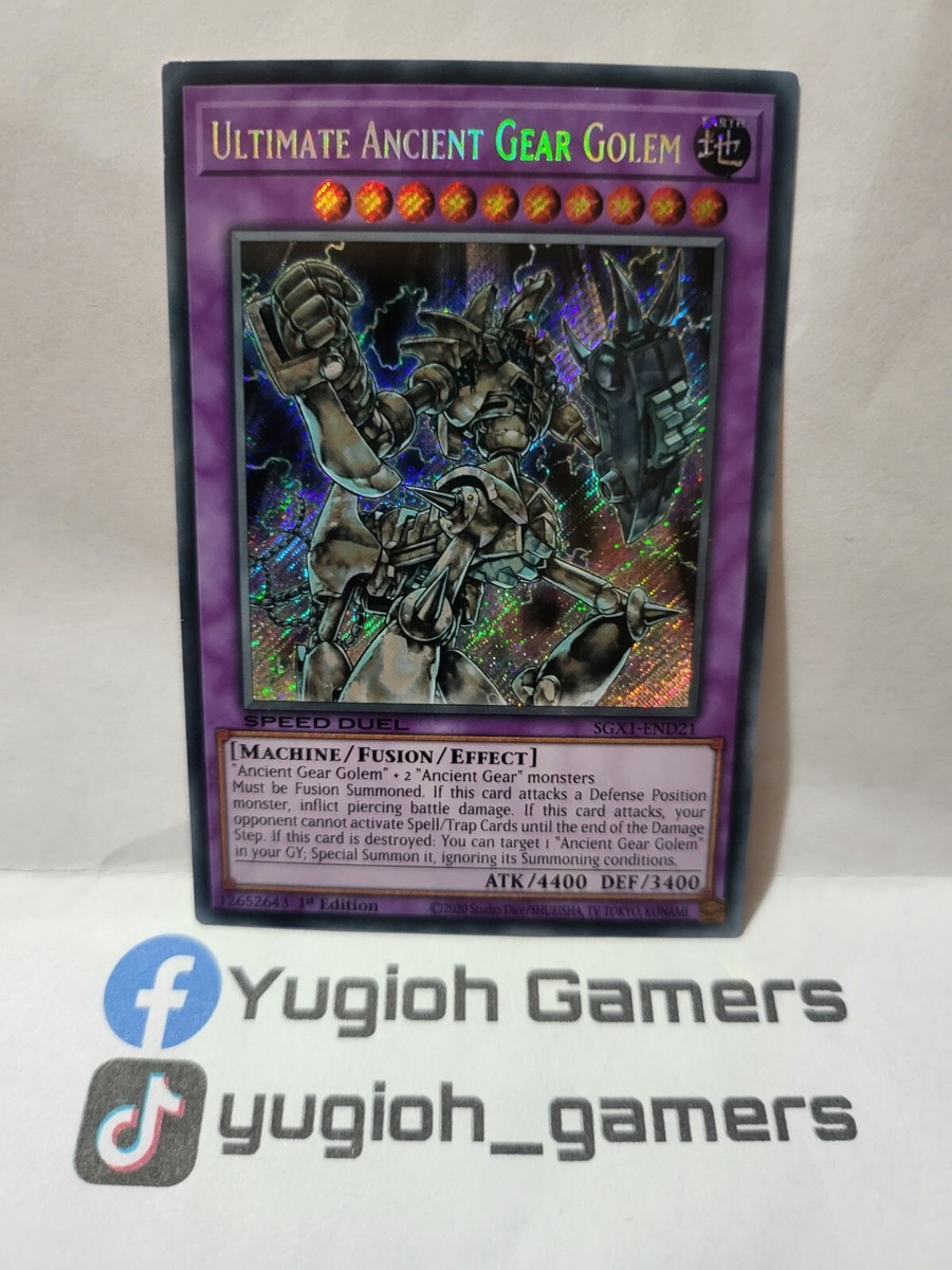 Yu-Gi-Oh Ultimate Ancient Gear Golem SGX1 1st Edition Secret Rare