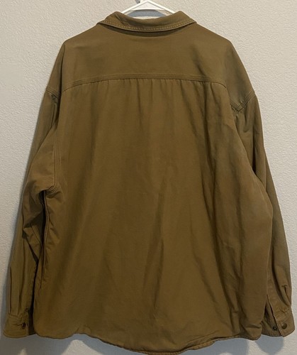 Carhartt Flannel Lined Chore Coat 2XL TALL Jacket Mens Snap S96BRN - Picture 2 of 11