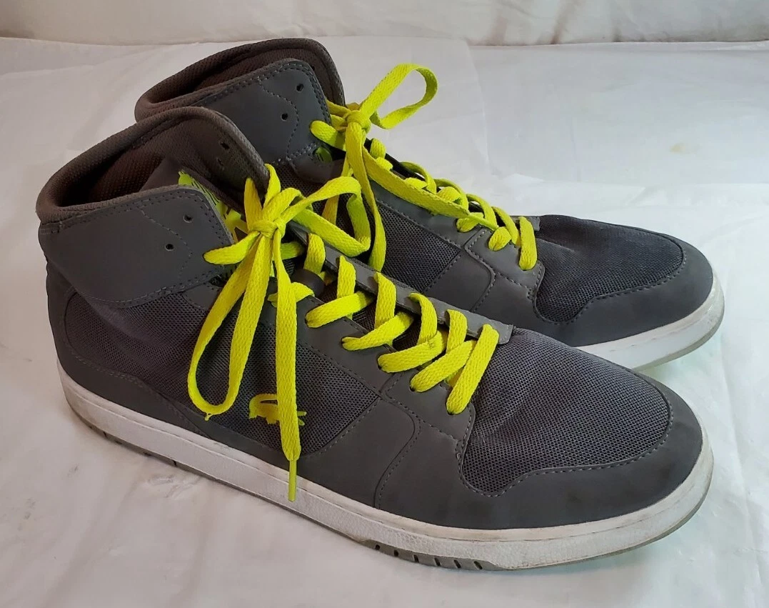 Mid Top Sneaker Men's 13 Grey/Yellow 11941-0942 | eBay