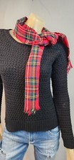 Vintage Trimminghams Plaid Red Green Blue Yellow Black Winter Scarf Bermuda