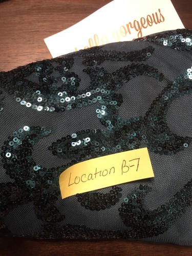 Lovely Day Dress Green Sequins Mini Lined Formal Celebration Dance Party - Picture 12 of 12