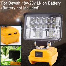 1pc LED Work Light For Dewalt 20V Li-Ion Battery 2800Lumens Job Site Lighting