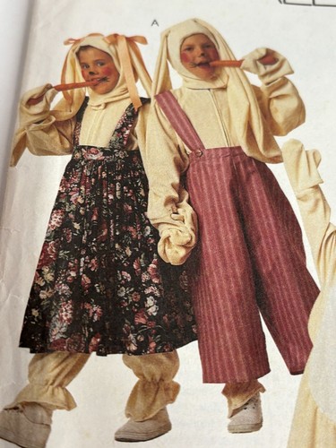 McCalls Sewing Pattern 5652 Bunny Costume Easter Halloween Kids Size 3 4 Uncut - Picture 2 of 12