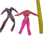 Barbie Vintage Paint Splatter Jumpsuit One Piece & Neon Net Workout Yoga Set
