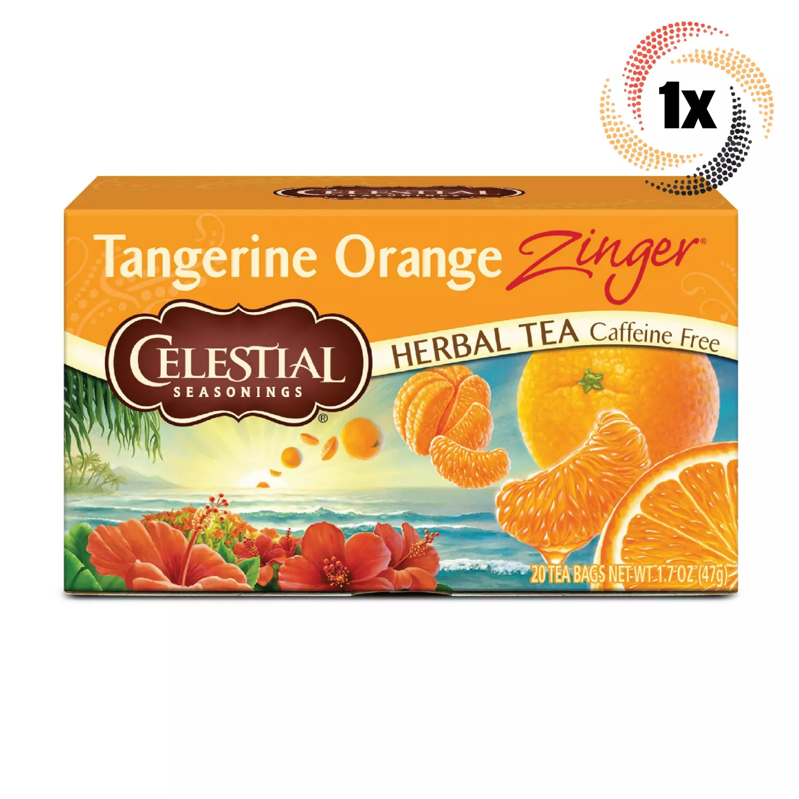 1 коробка травяного чая Celestial Tangerine Orange Zinger по 20 пакетиков в каждом 17 унции 2690₽