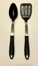 Nylon Black Slotted Spatula & Serving Spoon~13" Made in USA