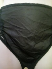 Vanity Fair Hi-cut Ladies Panties Black 100 Nylon Antron lll Size 6.