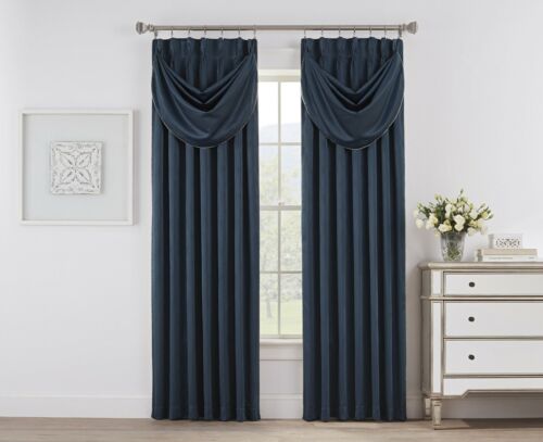 Brielle Home Marine Pinch Pleat Lined & Interlined Room Darkening Window Panel - Picture 9 of 30