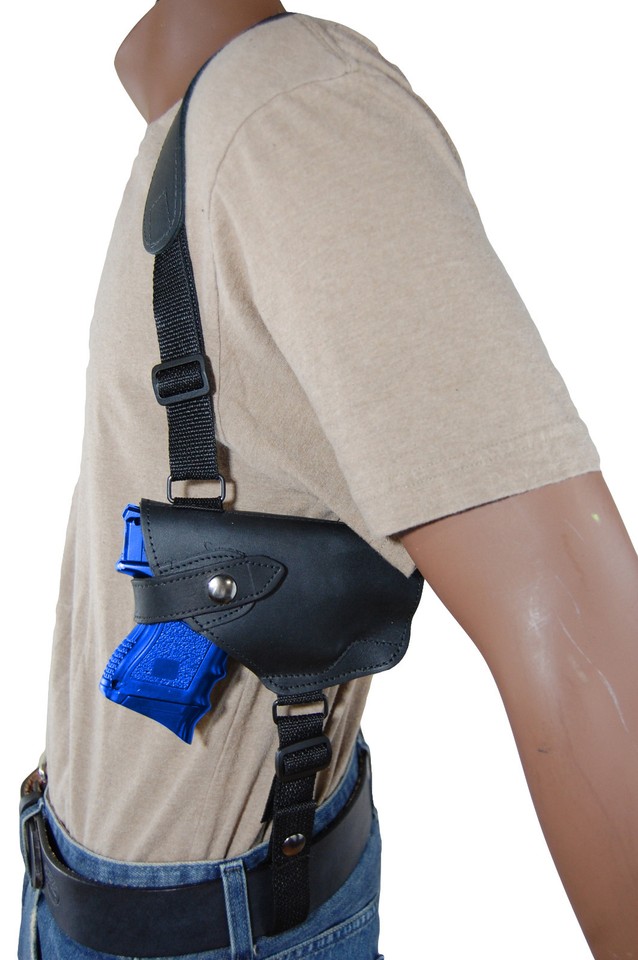 Buy New Barsony Burgundy Leather Vertical Cross Harness Shoulder Holster for 2-3 Snub Nose