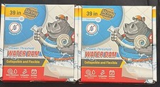 2X -Shower Threshold Water Dam Barrier 39" Transparent Collapsible Shower Water