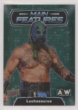 2022 Upper Deck AEW All Elite Wrestling Main Features Green /199 Luchasaurus a3q