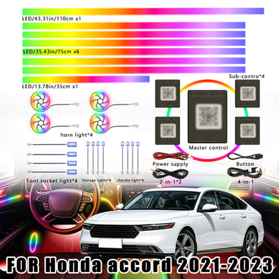 car ambient lights for Honda Accord 2021-2023 Interior LED Atmosphere Lamp Kit