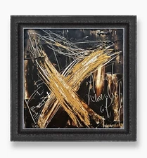 Singularity Abstract Painting - Science Decor for Men Modern Space Wall Art Gift