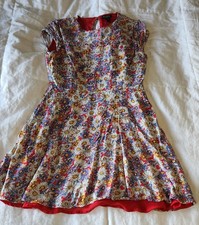 Forever 21 Floral Mini Dress Womens M Red Daisy Floral Print Fit & Flare Short