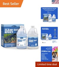 Amazing Clear Cast Epoxy Resin Kit 1 Gal Food Safe, Crystal Clear, High-Gloss...
