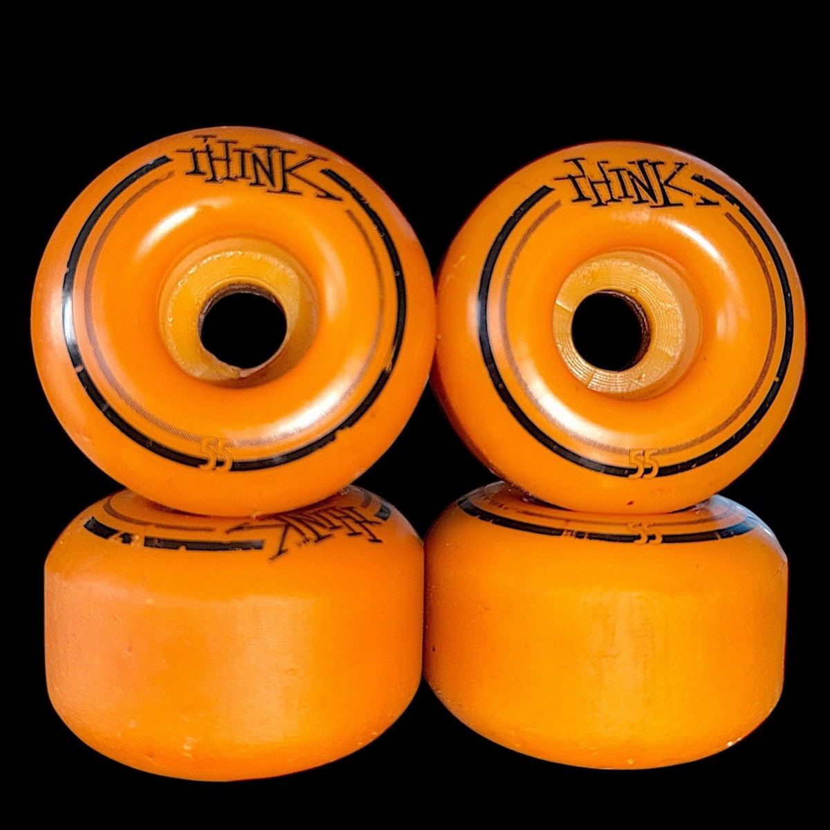 Vintage 1990's Think 55mm Skateboard Wheels Old School Small