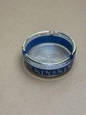 Caesars Palace Ashtray 3.5" Casino Hotel Glass Las Vegas Nevada Vintage Blue