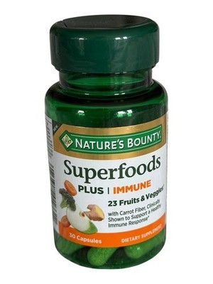 Superfoods Plus - Immune - 23 Fruits & Veggies - 30 Capsules - Ex: 12/26