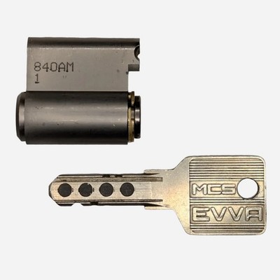 EVVA MCS Gen. 1 High-Security Euro Lock with Key Locksport Locksmith Black Belt