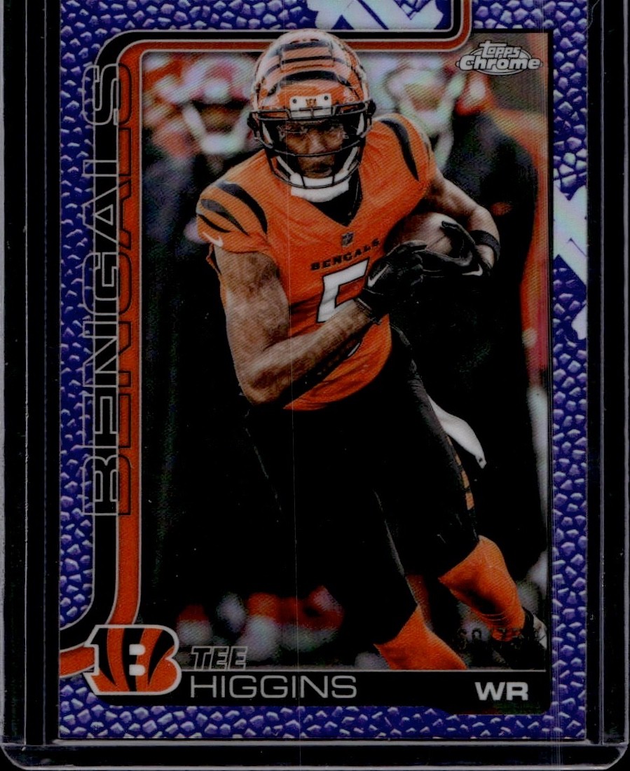 2025 Topps Chrome #59 Tee Higgins Purple #/75