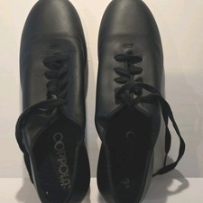 Capezio Black Lace-Up Tap Dance Shoes with Tele Tone Metal Taps, Womens 7