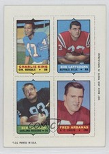 1969 Topps Mini-Cards (4-in-1) Charlie King Bob Cappadona Ben Davidson 0wm7