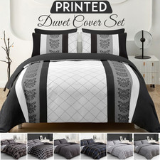 Duvet Cover Set King Size Reversible Quilt Cover Bedding Set Single Double King