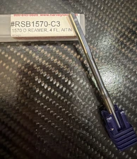 Harvey Tool .1570” (no. 22) Carbide Reamer 4fl AlTiN Coated 3/16” Shank